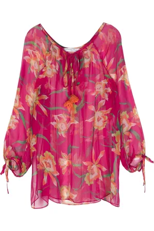 Dior Blouse en soie à fleurs (années 2000)