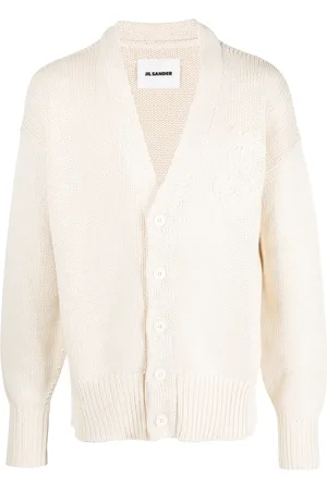 Jil Sander Cardigan en coton à logo brodé