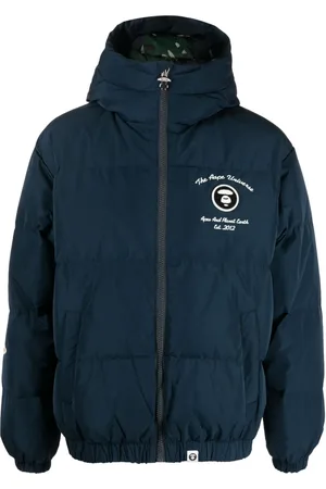 A Bathing Ape Doudoune longue à patch logo