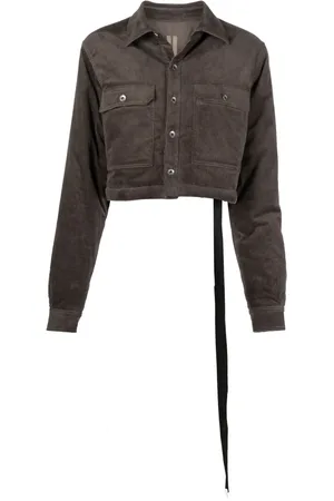 Rick Owens Veste en velours côtelé à coupe courte