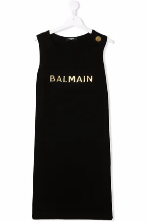 Balmain Robe sans manches à logo imprimé