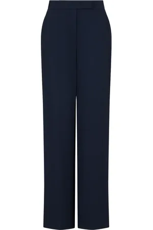 Emporio Armani Pantalon nervuré à taille haute