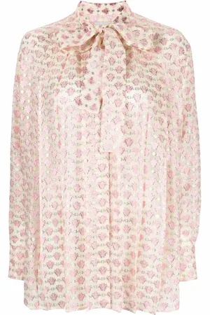 Golden Goose Blouse en jacquard à col lavallière