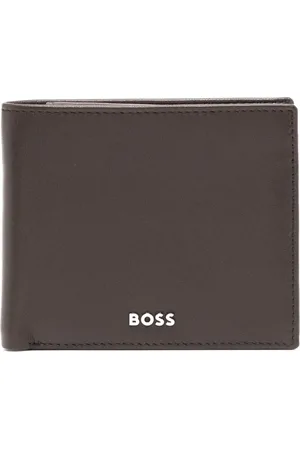 HUGO BOSS Portefeuille en cuir à plaque logo