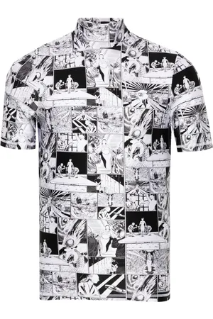 COPERNI T-shirt imprimé à col cheminée