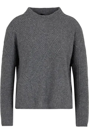 Emporio Armani Pull en laine mélangée à design nervuré