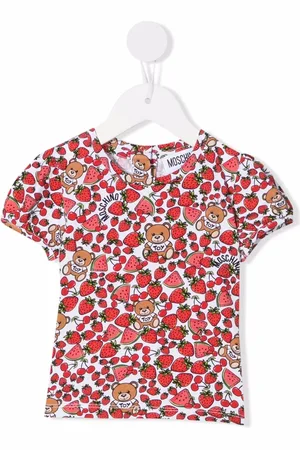 Moschino T-shirt à imprimé fraise