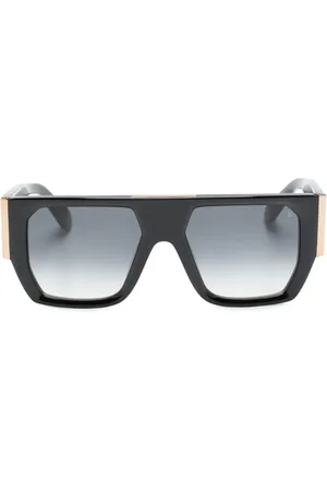 Philipp Plein Lunettes de soleil rectangulaires à logo