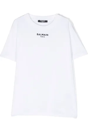 Balmain T-shirt en coton à logo brodé