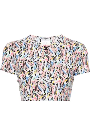 CHANEL T-shirt à coupe crop (1995)