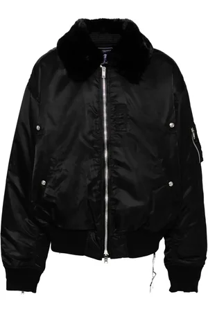 MASTERMIND Veste bomber à col en peau lainée