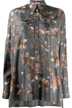 Brunello Cucinelli Blouse ample à fleurs