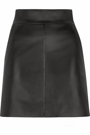 Dolce & Gabbana Minijupe en cuir à coupe évasée