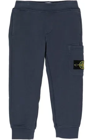 Stone Island Pantalon à patch logo latéral