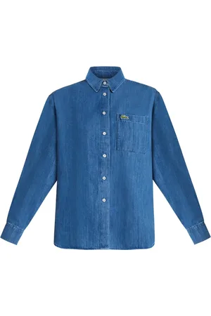 Lacoste Chemise en jean à logo appliqué
