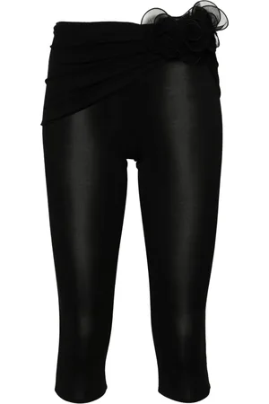 MAGDA BUTRYM Legging crop à fleur appliquée