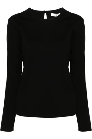 tibi T-shirt stretch à manches longues