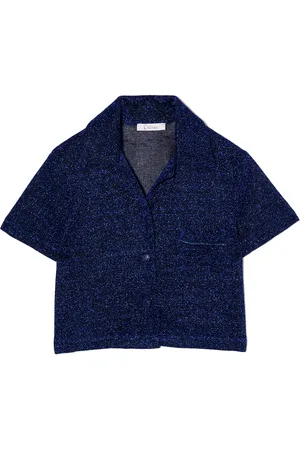 Oseree Chemise métallisée à manches courtes