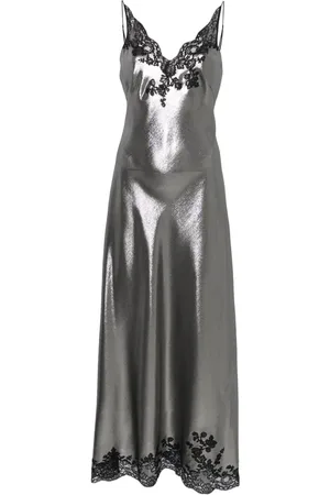 CARINE GILSON Robe-nuisette à bords en dentelle