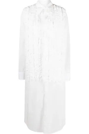 Christopher John Rogers Robe-chemise volantée à coupe longue
