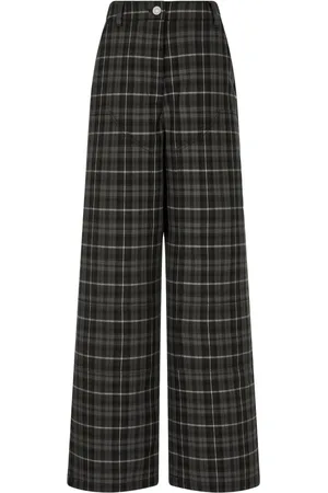 Studio Tomboy Pantalon ample à motif tartan
