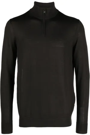 Emporio Armani Pull en laine vierge à col montant