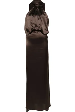 The Attico Robe en soie à coupe longue