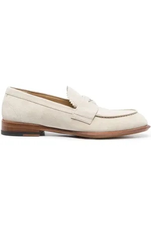 Alexander McQueen Mocassins en daim à plaque logo