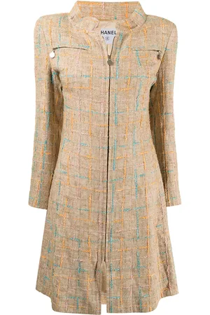 CHANEL Manteau zippé en tweed
