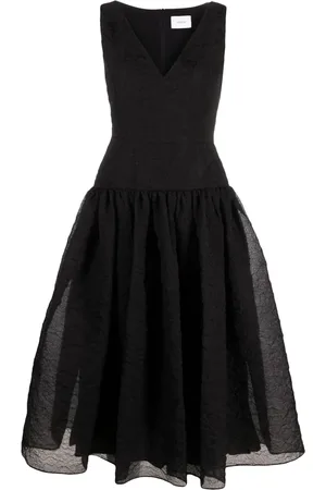 Erdem Robe en soie évasée à effet froissé