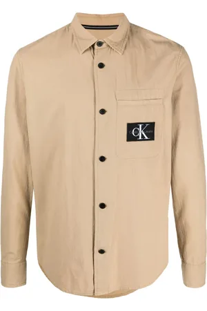 Calvin Klein Chemise en coton à patch logo