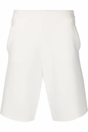 Maison Margiela Short de sport en laine à détails rayés