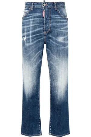 Dsquared2 Jean crop Boston à taille haute