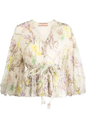 ALEXIS Chemise brodée à fleurs imprimées