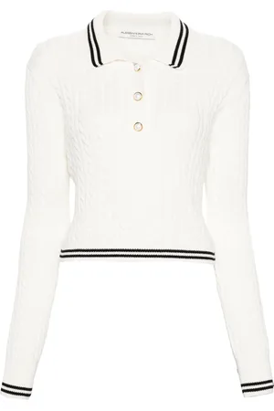 Alessandra Rich Polo en maille torsadée