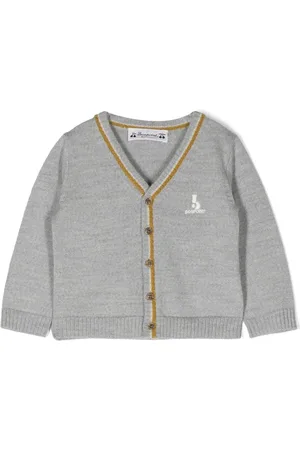 BONPOINT Cardigan rayé à logo brodé
