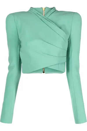 Balmain Haut crop à design cache-cœur