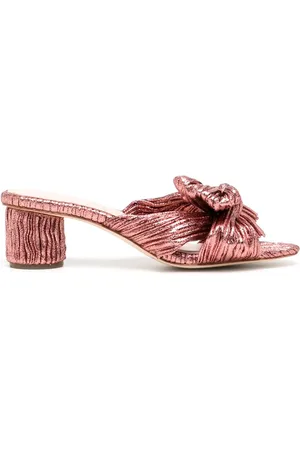Loeffler Randall Sandales 50 mm à effet métallisé