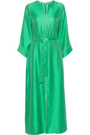 Baruni Robe longue Hosta à taille ceinturée