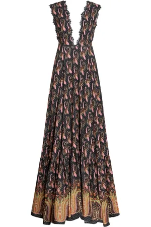 Etro Robe longue sans manches à imprimé cachemire