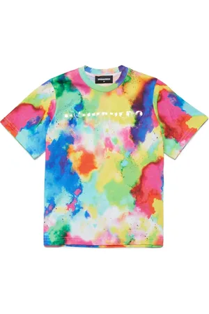 Dsquared2 T-shirt tie-dye à logo imprimé