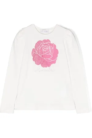 MONNALISA Sweat à fleurs appliquées