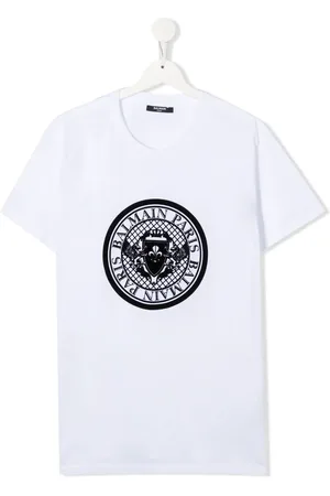 Balmain T-shirt en coton à logo imprimé
