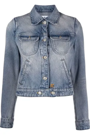 Courrèges Veste en jean à coupe crop