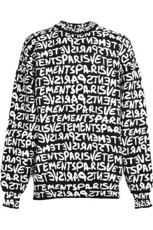 Vetements Pull à logo en intarsia