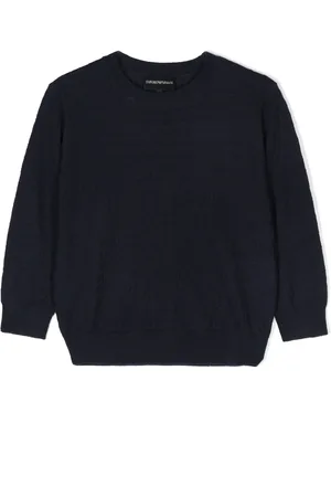 Emporio Armani Pull à logo en intarsia