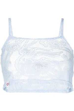 Charles Jeffrey Loverboy Haut crop à détail en dentelle