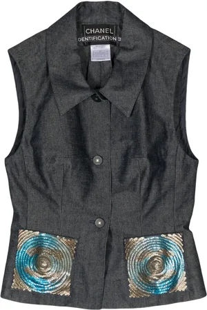 CHANEL Débardeur en jean à sequins (2000)