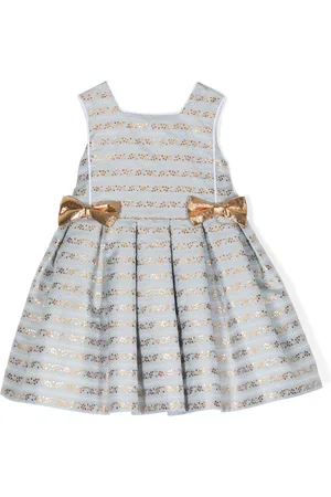 HUCKLEBONES LONDON Robe longue en jacquard à détail de nœud