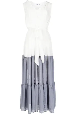 Baruni Robe longue à taille ceinturée